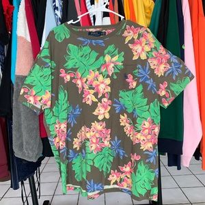 Polo Floral Pocket Tee